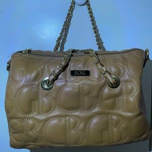 BCBG tan shoulder bag